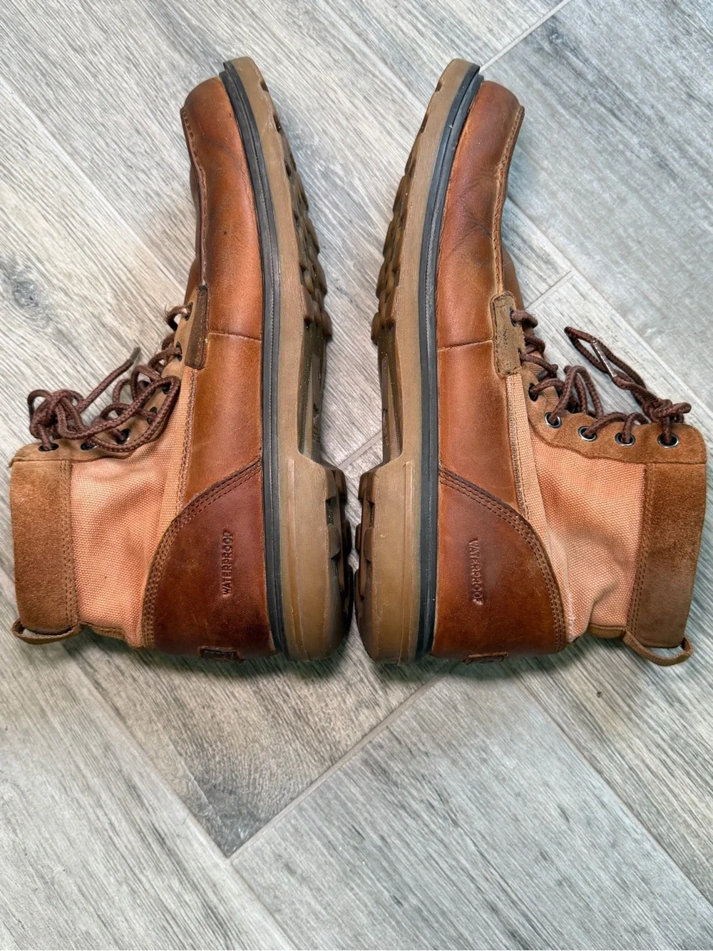 Sorel Carson™ Moc Waterproof Leather Boots Gum Brown Size 10.5 Hiking Casual EUC